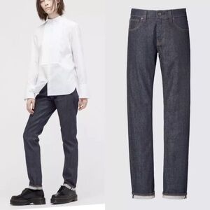Jil Sander X Uniqlo Selvedge Blue Jeans 3 27x30 Japanese Casual Retro 501 Slim